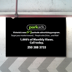 ParkAds Premium Exit Wall Placement Parkade Ad PK-A03
