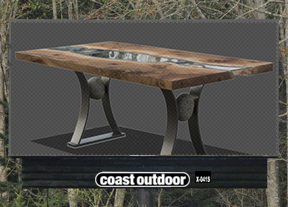 River run dining table by Live Edge Design - Cowichan, BC Artist