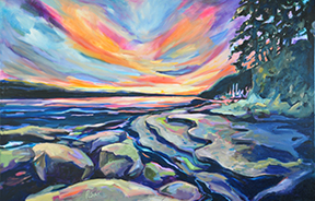 Untitled Painting by Leona Petrak - Ladysmith, BC Artist