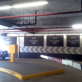 ParkAds Premium Exit Wall Placement Parkade Advertising Victoria Conference Centre